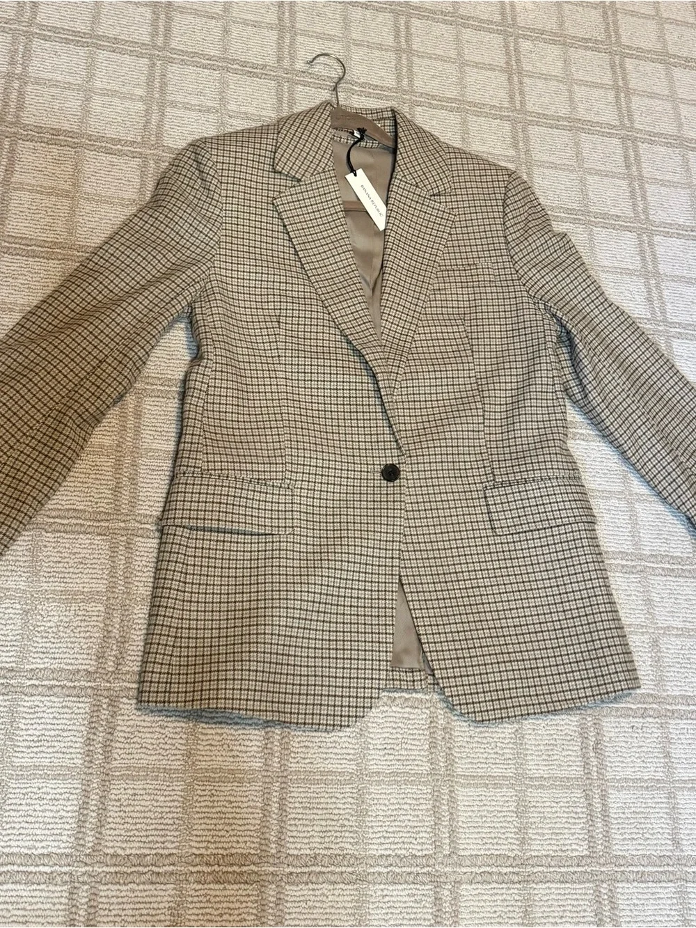 NWT Banana Republic Boyfriend Blazer XS Petite Italian Fabric Wool Blend